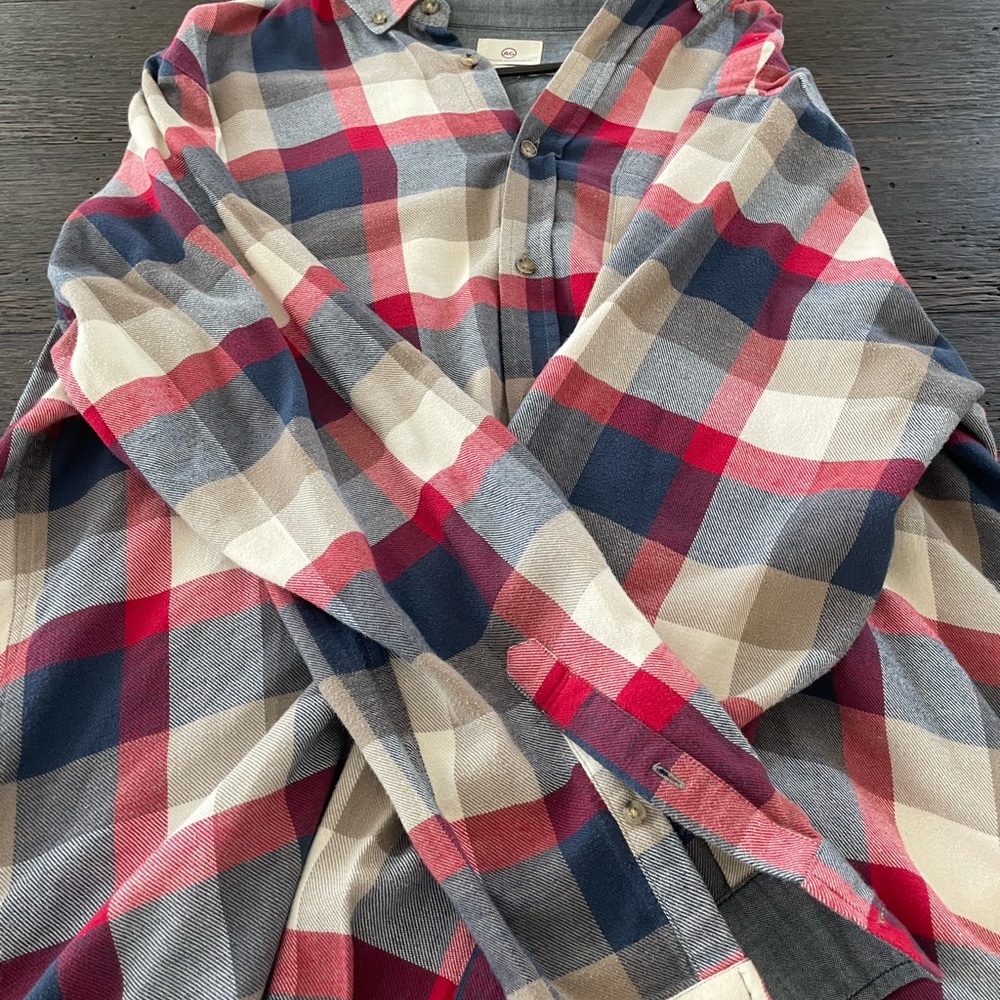 AG Adriano Goldschmied Blue Button-Up Shirt